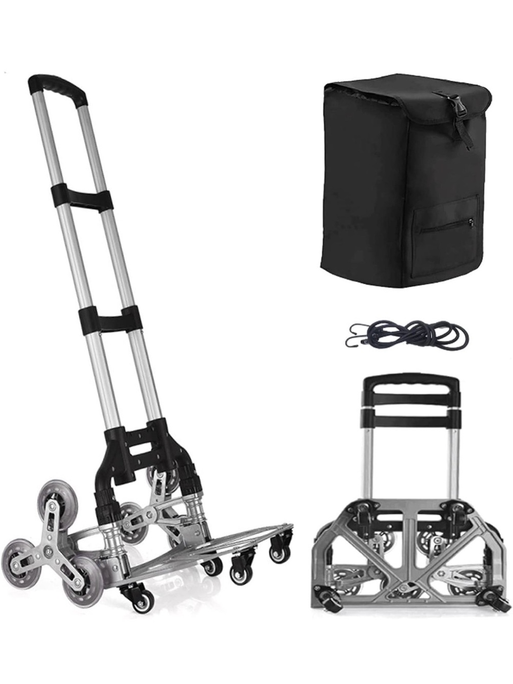 Stair Climbing Hand Truck Heavy-Duty Shopping Cart，Heavy-Duty Hand Truck Portabl